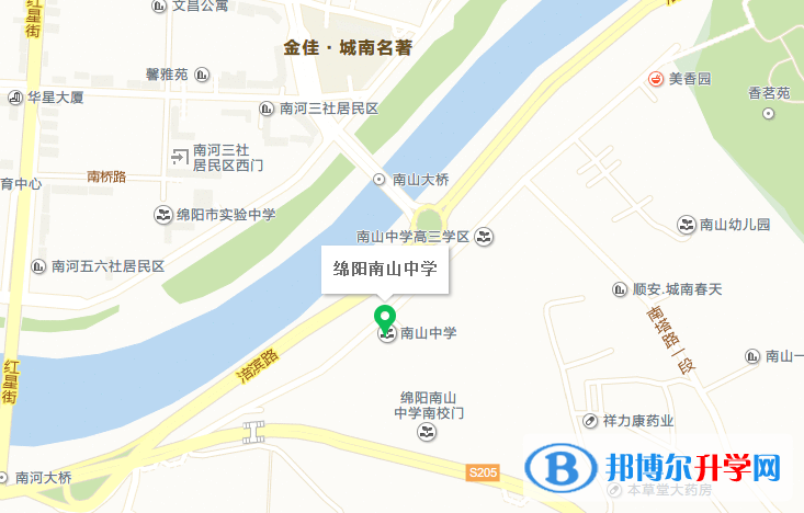 四川省綿陽南山中學地址在哪里